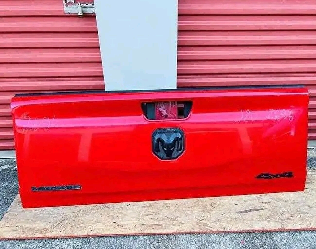 Red Dodge Ram Tailgate